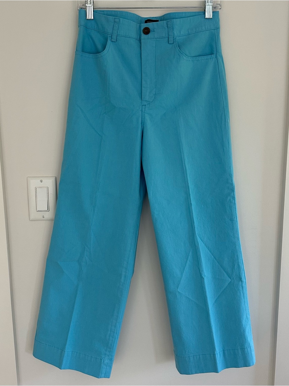 J. Crew Factory Ocean Blue Wide-Leg Pants